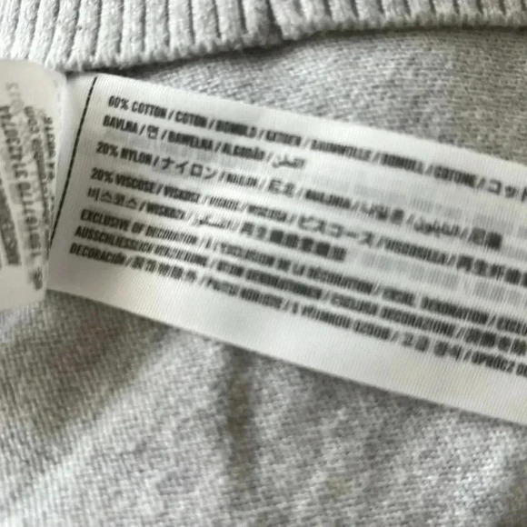 ❤️2/$50❤️[L]Abercrombie &  Fitch Ruffled Sleeves Cotton Blend L S Sweater - Picture 6 of 9